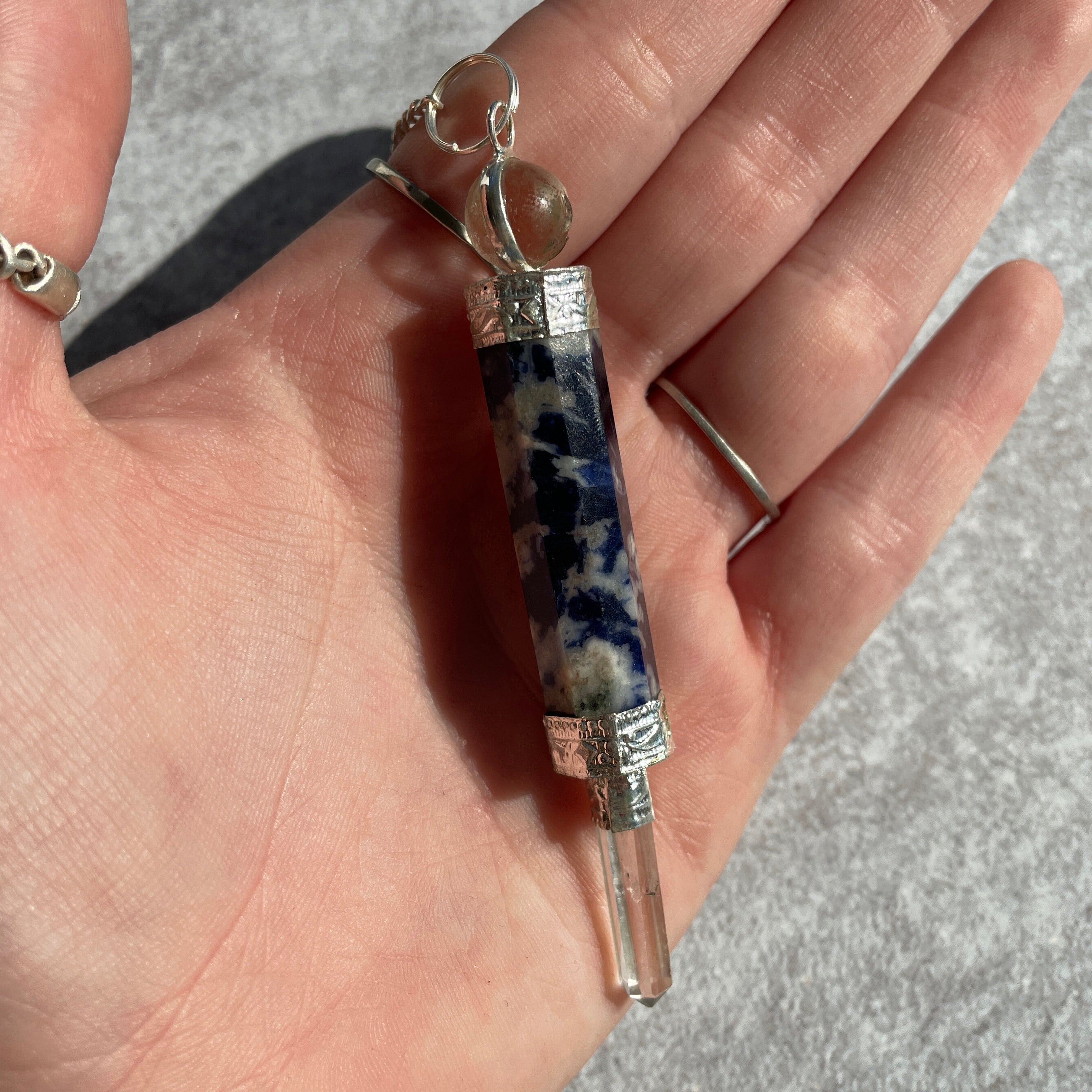 Sodalite Wand Pendulum Sodalite Wand Pendulum